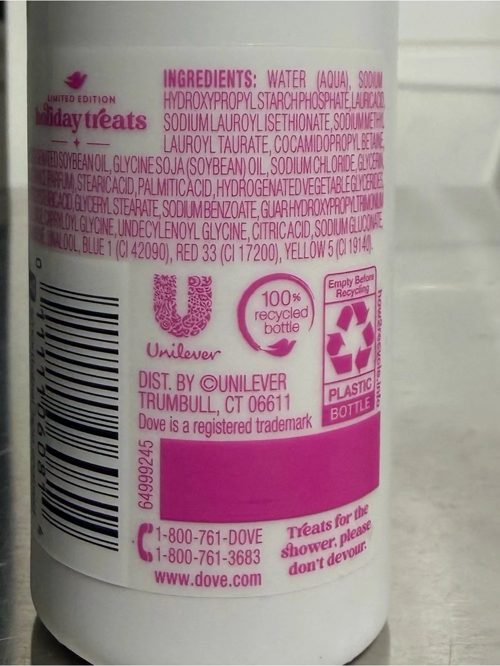 Set of 3 - Dove FROSTED PLUM BERRY Body Wash Limited Edition - Travel Size